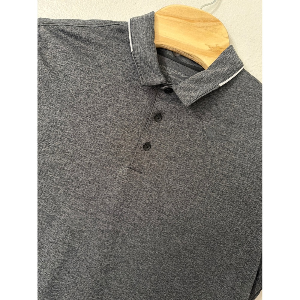 Nike Golf Mens Dri-Fit Standard Fit Polo‎ Shirt Gray 833063-010 XL